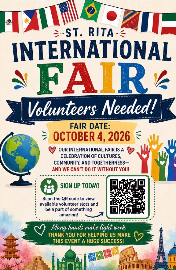 St. Rita International Fair - Volunteers Needed, October 4, 2026