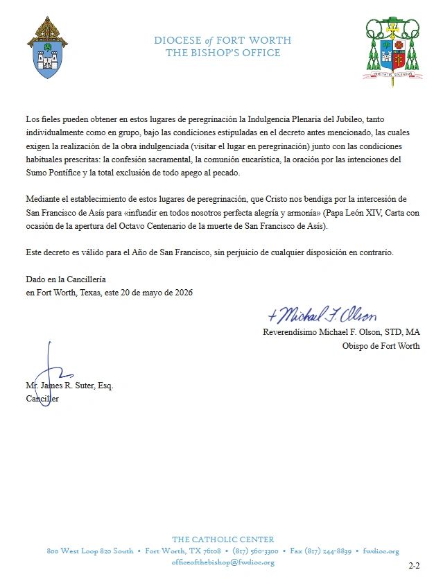 Bishop's Decree page 3 (Spanish)